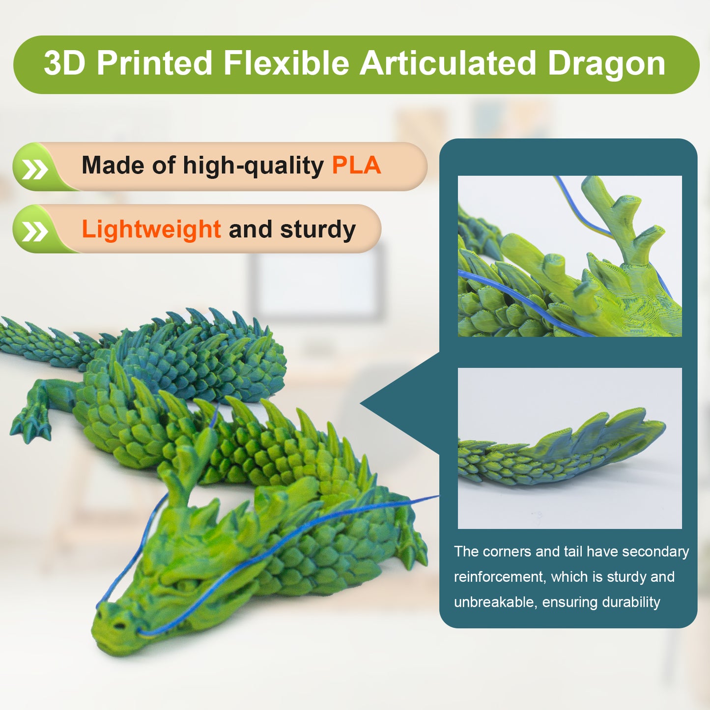 SOYOMAN 3D Printed Dragon-Green